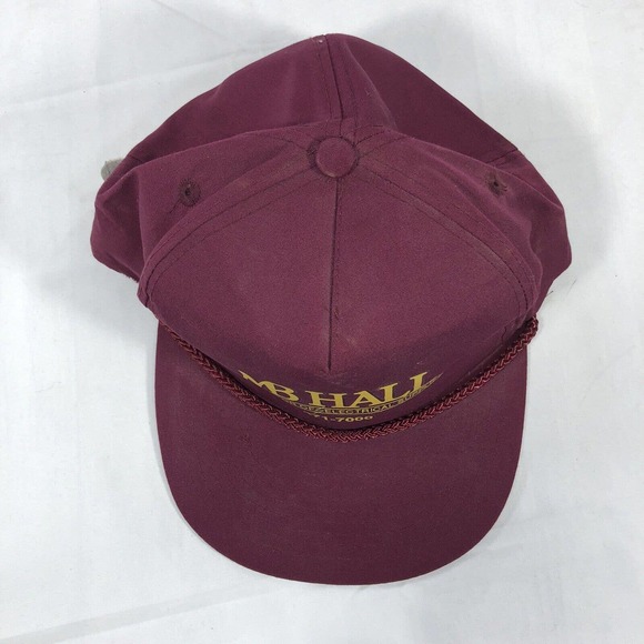 VTG MB HALL DISTRIBUTOR OF ELECTRICAL SUPPLIES HAT CAP TRUCKER ROPE ADJUSTABLE - Picture 8 of 15